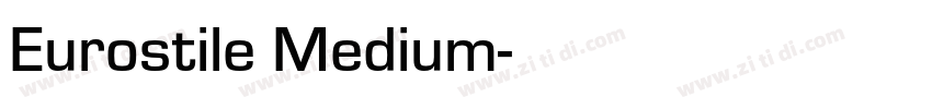 Eurostile Medium字体转换